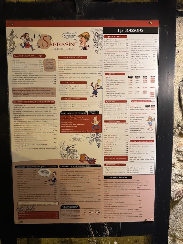 Crêperie La Sarrasine - Menu Image 1
